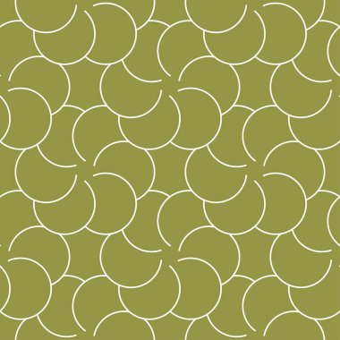 Zeytin yeşili ve beyaz geometrik süsleme. Web, Tekstil ve duvar kağıtları için seamless modeli