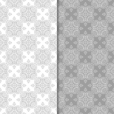 Web, Tekstil ve duvar kağıtları için dikişsiz desen gri ve beyaz geometrik dizi