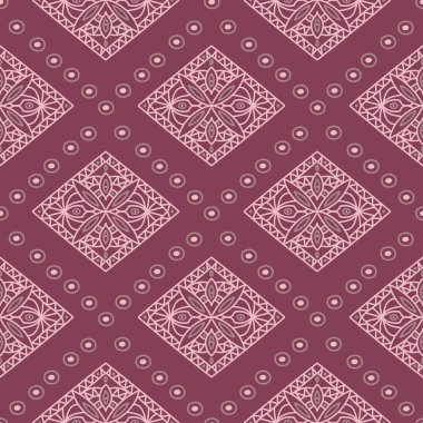 Mor kırmızı geometrik sorunsuz zemin. Karanlık koyu kırmızı arka plan duvar kağıtları, Tekstil ve kumaş için