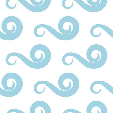 Tekstil, kumaş veya duvar kağıtları için soyut seamless modeli. Mavi ve beyaz arka plan