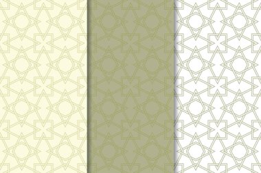 Zeytin yeşili ve beyaz geometrik dikey Dikişsiz desen web, Tekstil ve duvar kağıtları için