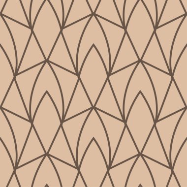 Bej ve kahverengi geometrik süsleme. Web, Tekstil ve duvar kağıtları için seamless modeli
