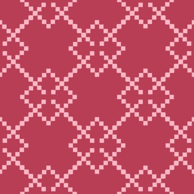 Kırmızı geometrik yazdır. Web, Tekstil ve duvar kağıtları için seamless modeli