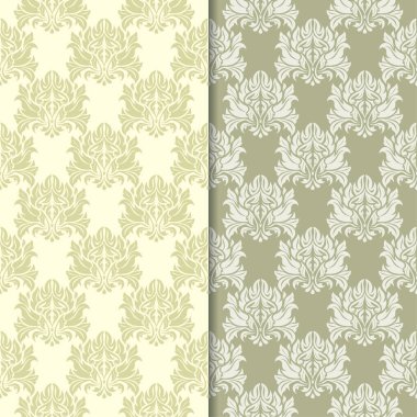 Zeytin yeşili st çiçek kökenden. Tekstil ve duvar kağıtları için dikişsiz desen