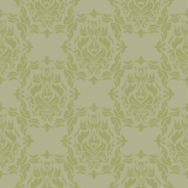 Zeytin yeşili çiçek süs tasarım. Tekstil ve duvar kağıtları için seamless modeli