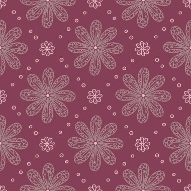 Sorunsuz arka plan. Çiçek mor kırmızı desenli duvar kağıtları, Tekstil ve kumaş için