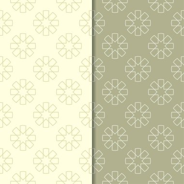 Zeytin yeşili kesintisiz geometrik desenler web, Tekstil ve duvar kağıtları için ayarla