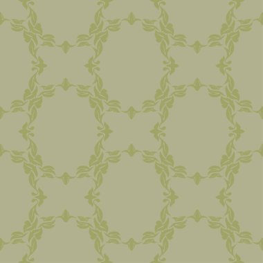 Zeytin yeşili çiçek süs tasarım. Tekstil ve duvar kağıtları için seamless modeli
