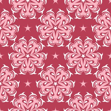 Çiçek seamless modeli. Arka plan duvar kağıtları, Tekstil ve kumaş kırmızı boyalı