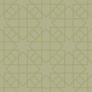 Zeytin yeşili geometrik yazdır. Web, Tekstil ve duvar kağıtları için seamless modeli