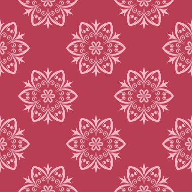 Kiraz pembe çiçek süsleme. Tekstil ve duvar kağıtları için seamless modeli