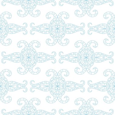 Beyaz ve mavi geometrik seamless modeli web, Tekstil ve duvar kağıtları için