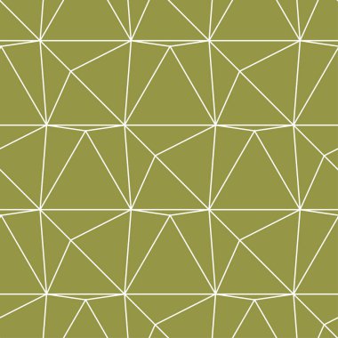 Zeytin yeşili ve beyaz geometrik süsleme. Web, Tekstil ve duvar kağıtları için seamless modeli