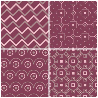 Menekşe sorunsuz arka plan duvar kağıtları, Tekstil ve kumaş için geometrik desenlerle ayarla