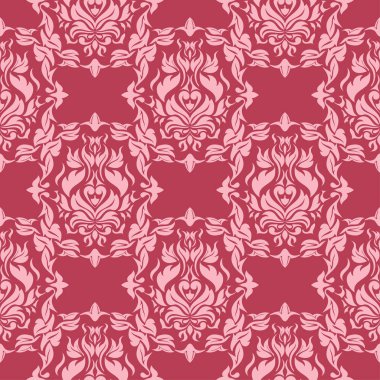 Kırmızı çiçek sorunsuz arka plan. Tekstil ve duvar kağıtları için dekoratif desen