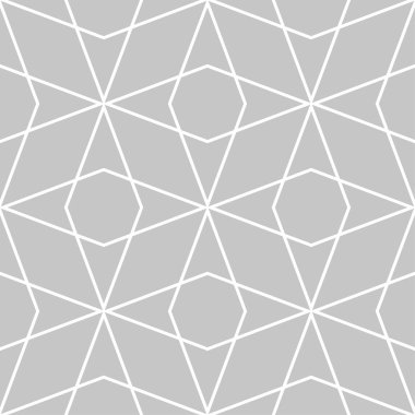 Gri ve beyaz geometrik süsleme. Web, Tekstil ve duvar kağıtları için seamless modeli