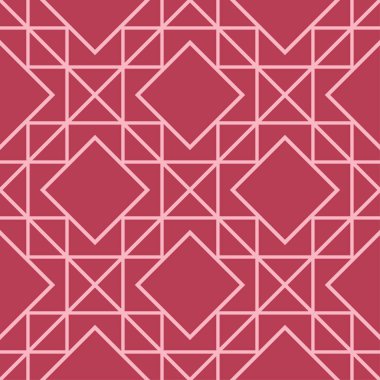 Kırmızı geometrik süsleme. Web, Tekstil ve duvar kağıtları için seamless modeli