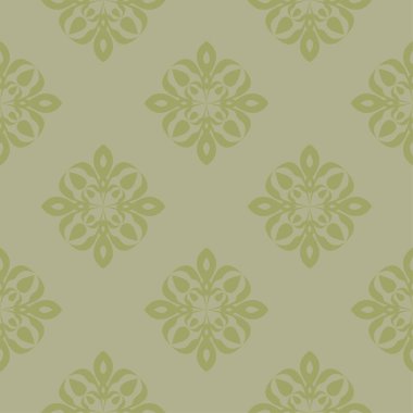 Zeytin yeşili çiçek süsleme. Tekstil ve duvar kağıtları için seamless modeli