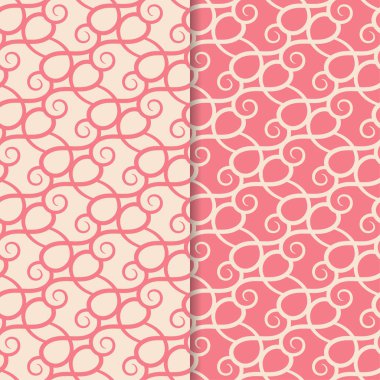 Soyut Dikişsiz desen. Kırmızı ve pembe arka plan Tekstil, duvar kağıtları ve kumaşlar için