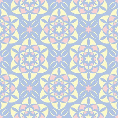 Soluk mavi sorunsuz arka plan. Çiçek desenli duvar kağıdı, Tekstil ve kumaş için