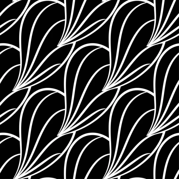 Patrón Sin Costura Abstracto Fondo Monocromo Blanco Negro Para Textiles — Archivo Imágenes Vectoriales
