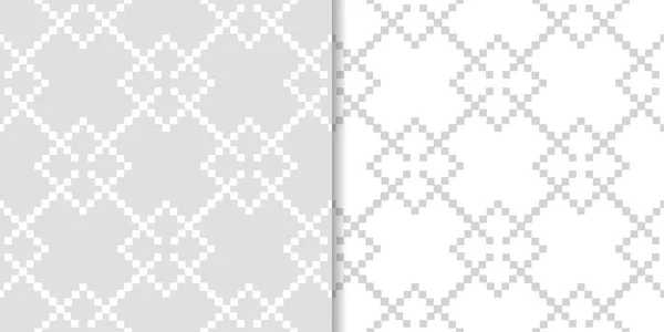 Светло Серые Геометрические Отпечатки Набор Плавных Шаблонов Паутины Текстиля Обоев — стоковый вектор