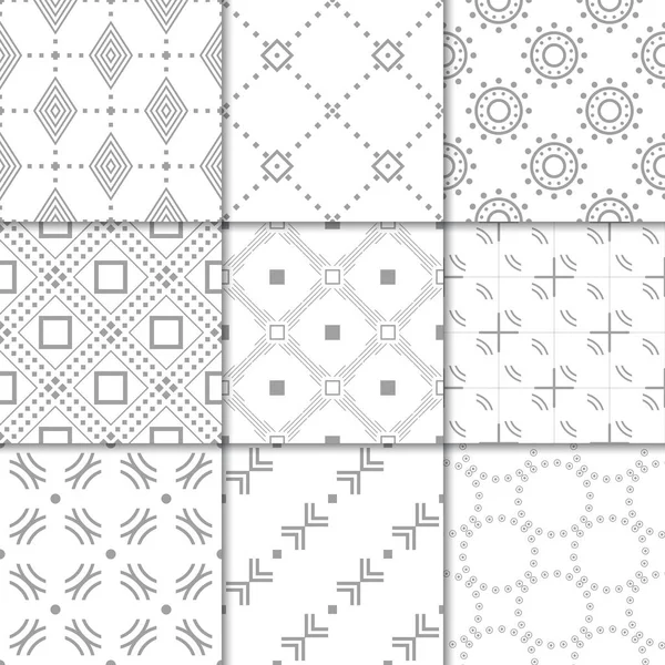 Işık Gri Geometrik Süsler Web Tekstil Duvar Kağıtları Için Tarafsız — Stok Vektör