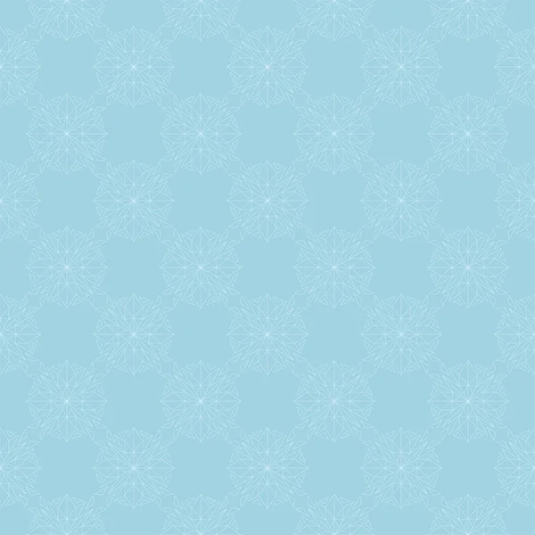 蓝色背景上的白色花卉装饰品 纺织品和墙纸无缝图案 — 图库矢量图片