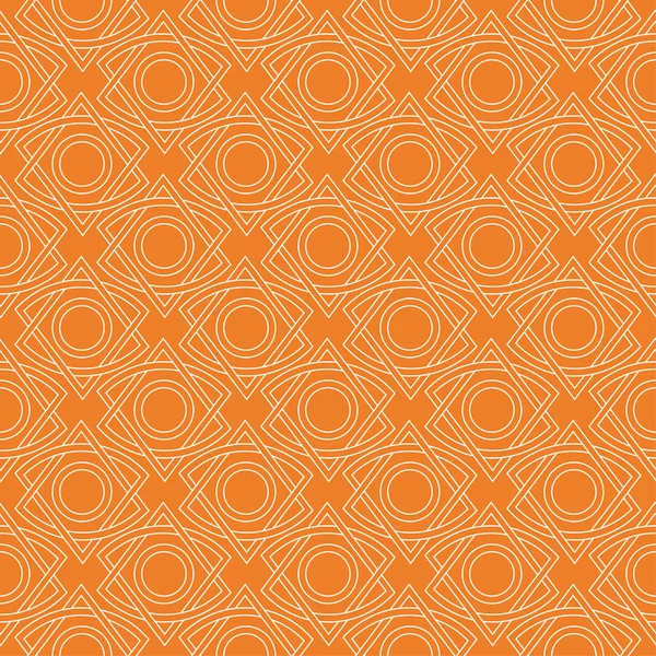Orangefarbenes Geometrisches Nahtloses Muster Für Web Textilien Und Tapeten — Stockvektor