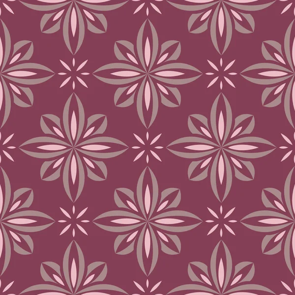 Fond Sans Couture Rouge Floral Modèle Pour Papiers Peints Textiles — Image vectorielle