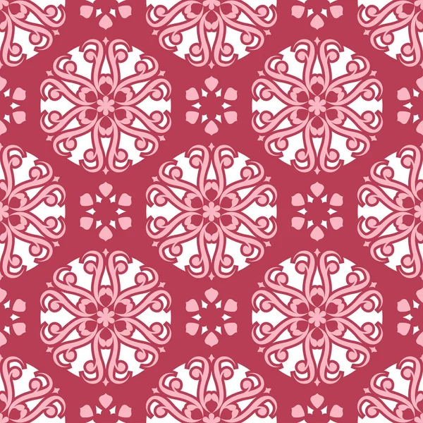 Kırmızı ve bej çiçek seamless modeli. Soluk kırmızı renkli bir arka plan duvar kağıtları ve tekstil