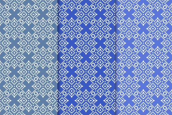 Çiçek süsler kümesi. Mavi dikey Dikişsiz desen. Duvar kağıdı arka plan