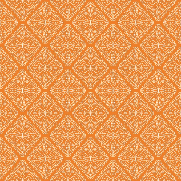 Orangefarbener Geometrischer Druck Nahtloses Muster Für Web Textilien Und Tapeten — Stockvektor