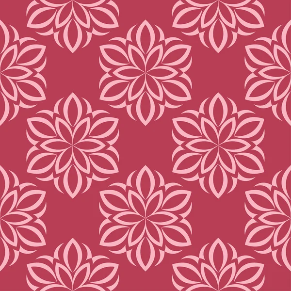 Fond Fleuri Rouge Sans Couture Motif Ornemental Pour Textile Fonds — Image vectorielle