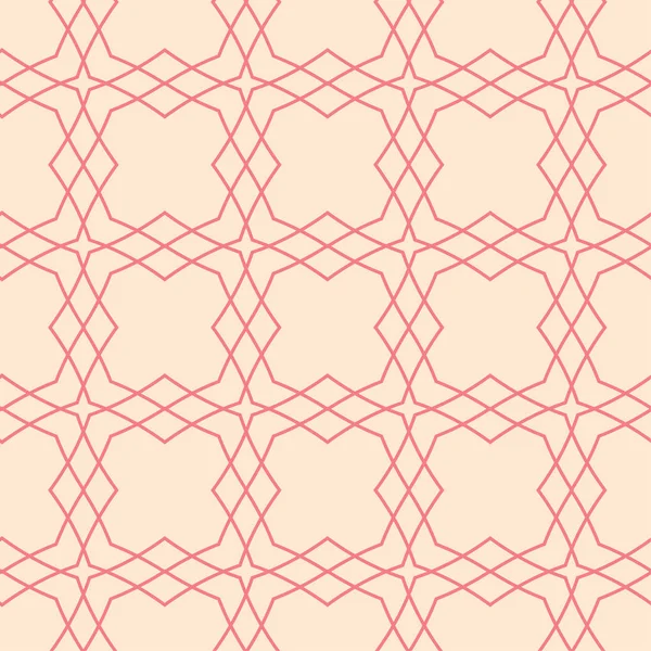 Rotes Und Beiges Geometrisches Ornament Nahtloses Muster Für Web Textilien — Stockvektor