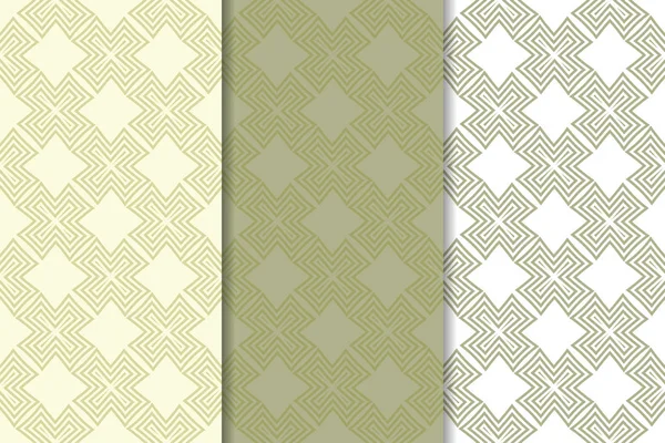 Web, Tekstil ve duvar kağıtları için dikey Dikişsiz desen zeytin yeşil ve beyaz geometrik dizi
