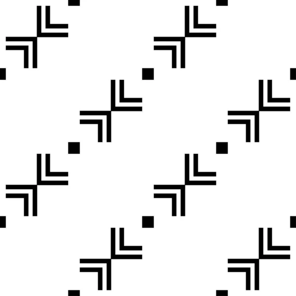 Bílé Černé Geometrický Ornament Vzor Bezešvé Pro Web Textil Tapety — Stockový vektor