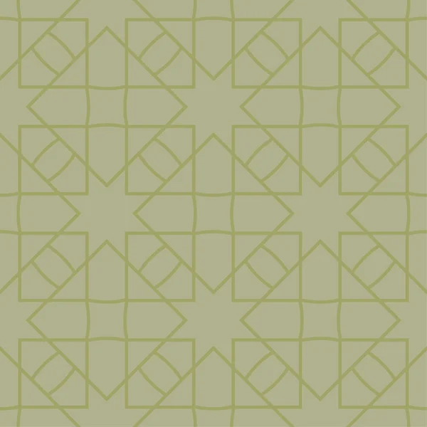 Оливково Зеленый Геометрический Отпечаток Бесшовный Узор Веб Текстиля Обоев — стоковый вектор