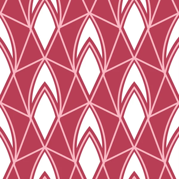 Геометрический Красный Бесшовный Рисунок Цветной Фон Обоев Текстиля Тканей — стоковый вектор
