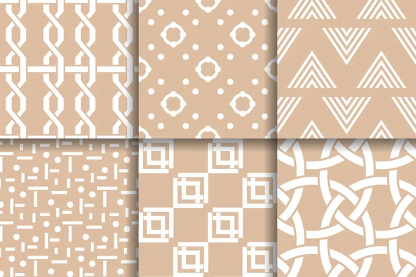 Kesintisiz geometrik desenler. Tekstil, kumaş veya duvar kağıtları koleksiyonu arka planları