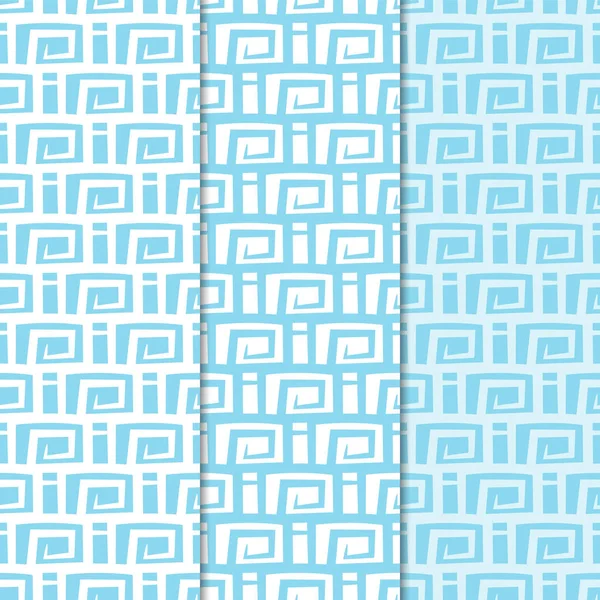 Abstrakte Nahtlose Muster Blaue Und Weiße Hintergründe Für Textilien Tapeten — Stockvektor