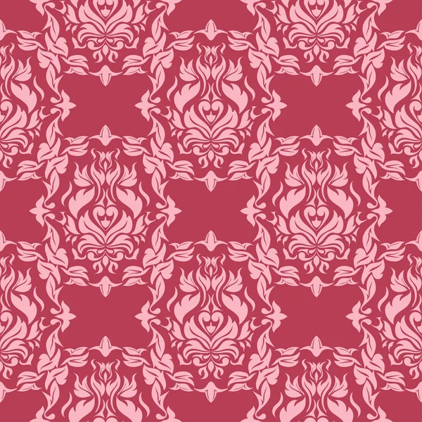 Kırmızı Çiçek Sorunsuz Arka Plan Tekstil Duvar Kağıtları Için Dekoratif — Stok Vektör