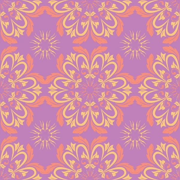 Blumenfarbenes Nahtloses Muster Heller Hintergrund Für Tapeten Textilien Und Stoffe — Stockvektor