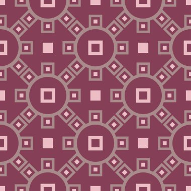 Geometrik öğelerle seamless modeli. Kumaşlar, duvar kağıtları ve Tekstil için koyu kırmızı arka plan