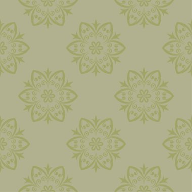 Zeytin yeşili çiçek süs tasarım. Tekstil ve duvar kağıtları için seamless modeli