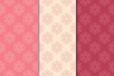 Kiraz kırmızı çiçek desenleri kümesi. Dikey Dikişsiz desen. Duvar kağıdı arka plan