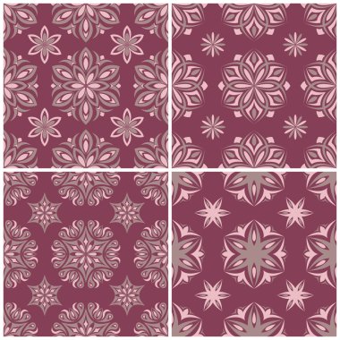 Menekşe sorunsuz arka plan duvar kağıtları, Tekstil ve kumaş çiçek desenleri ile ayarla