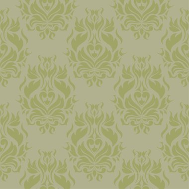 Zeytin yeşili çiçek süs tasarım. Tekstil ve duvar kağıtları için seamless modeli