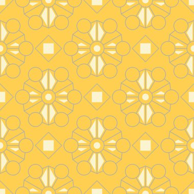 Geometrik seamless modeli. Sarı gri ve beyaz renkli arka plan duvar kağıtları, Tekstil ve kumaş için