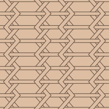 Geometrik süsleme. Bej ve kahverengi seamless modeli web, Tekstil ve duvar kağıtları için